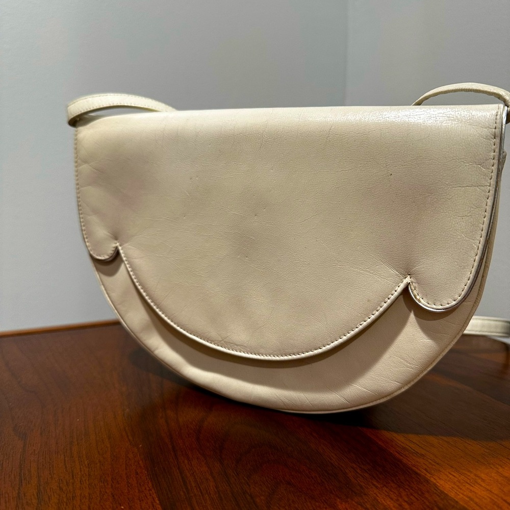Charles Jourdan Cream Modern Shoulder Bag